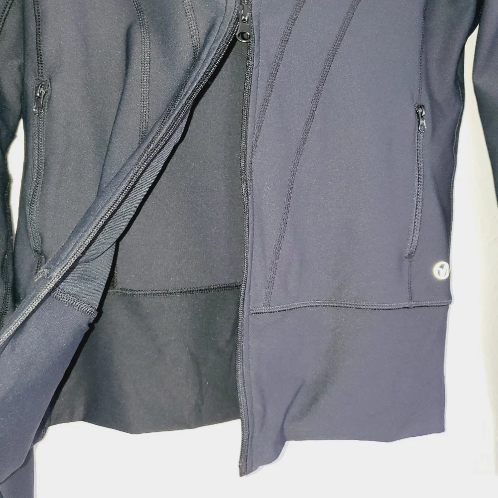 Vogo high neck black zip workout track‎ jacket Womens Small